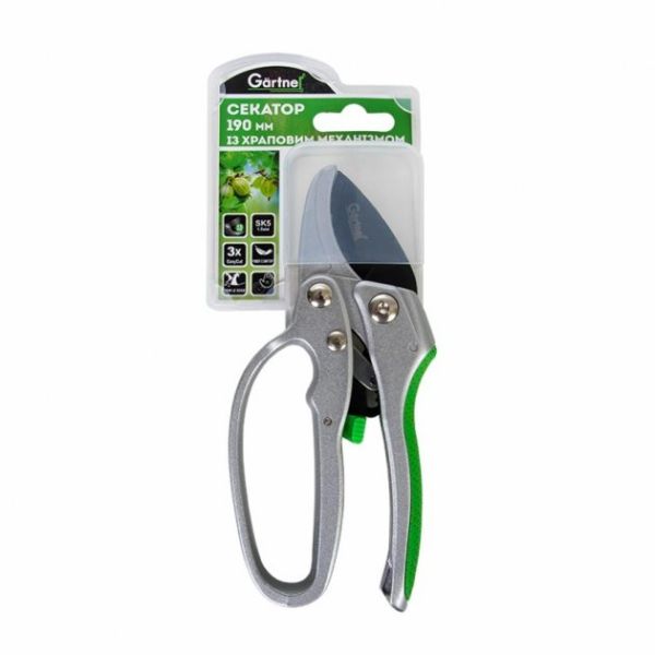 сікатор з храповим механізмом 190мм Garther