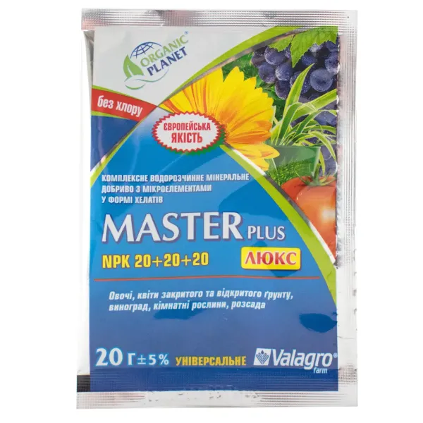 Мінеральне добриво з мікроелементами MASTER PLUS Люкс 20.20.20