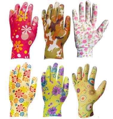 Рукавички прогумовані жіночі квітка