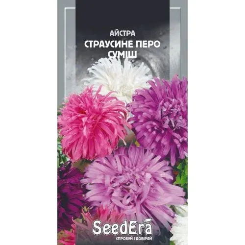 Насіння квітів Айстра Страусине перо суміш