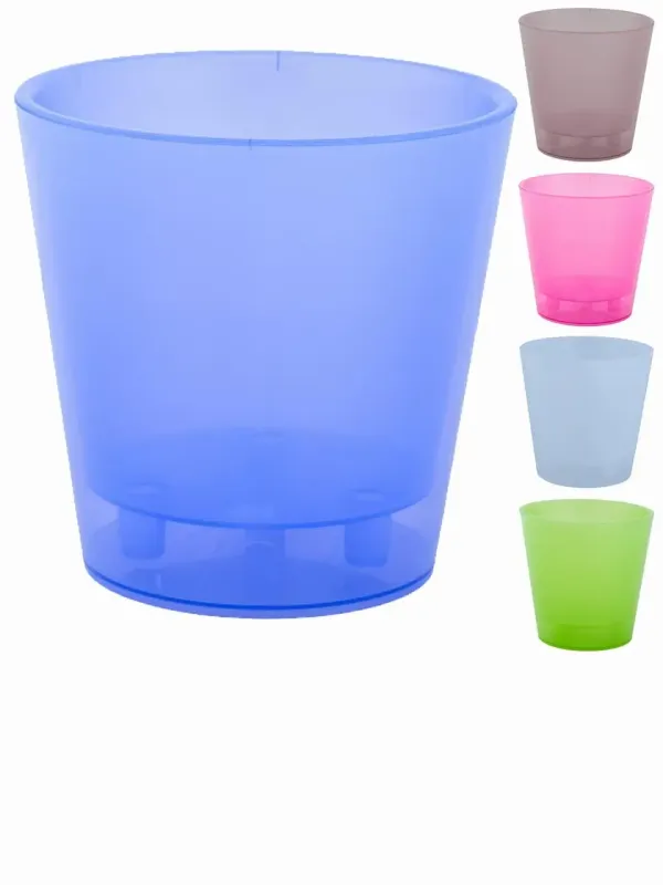 Вазон Деко з вставкою прозорий в асортименті