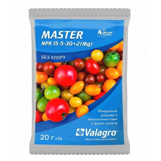 Мінеральне добриво з мікроелементами MASTER PLUS 15.5.30+2(Mg)
